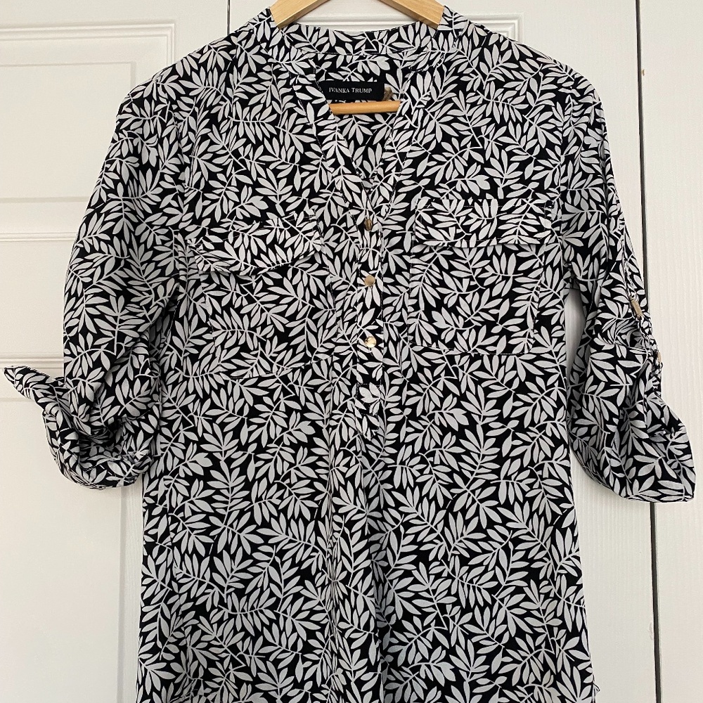 Ivanka Trump Adjustable Sleeve Blouse